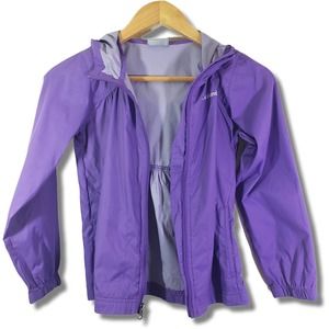 COLUMBIA Kid's Small Purple Windbreaker, Full Zip Jacket EUC